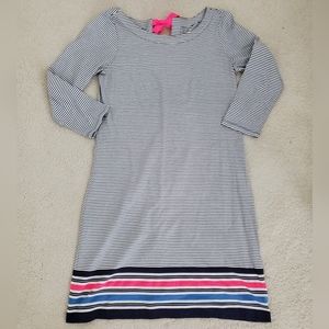 Lilly Pulitzer Noelle Dress in True Navy Bayside Stripe Engineered szS